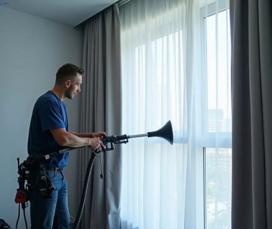 Professional drapes cleaning process tools Matty Curtain Cleaning moggill